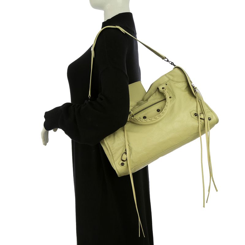 Bolsa-Balenciaga-Motocross-Verde-Claro-