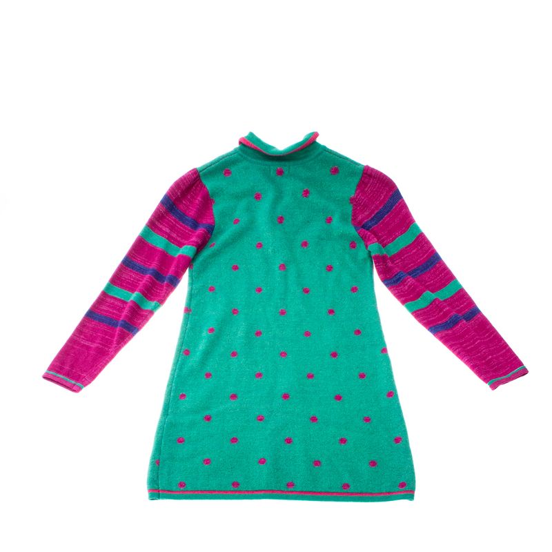 Vestido-Kenzo-Kids-Tricot-Verde-e-Rosa