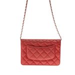 Bolsa-Chanel-WOC-Lambskin-Vermelha