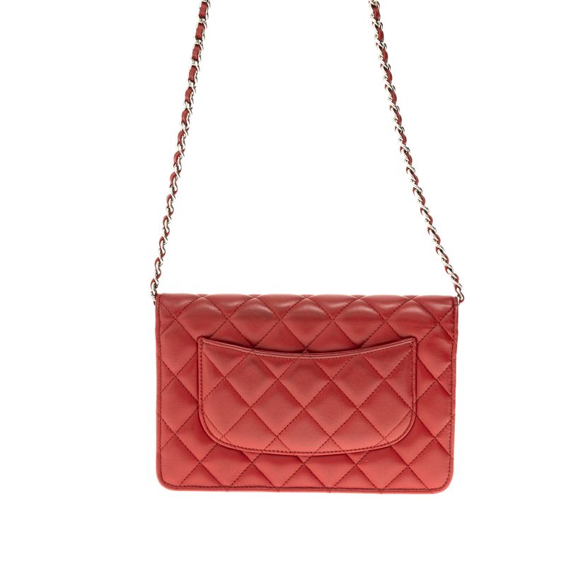 Bolsa-Chanel-WOC-Lambskin-Vermelha