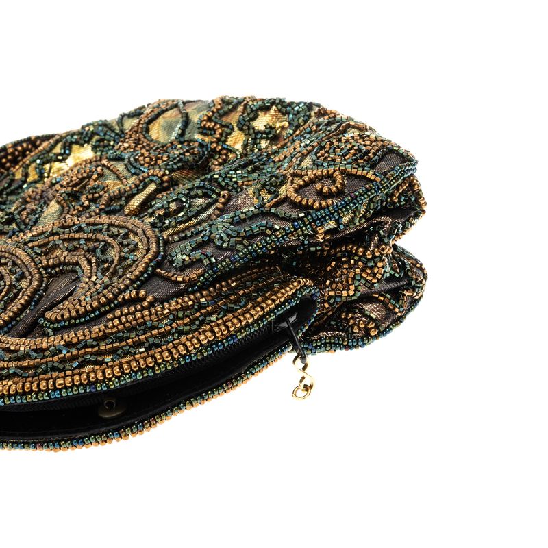 Bolsa-Vintage-Bordada-Dourada-e-Verde