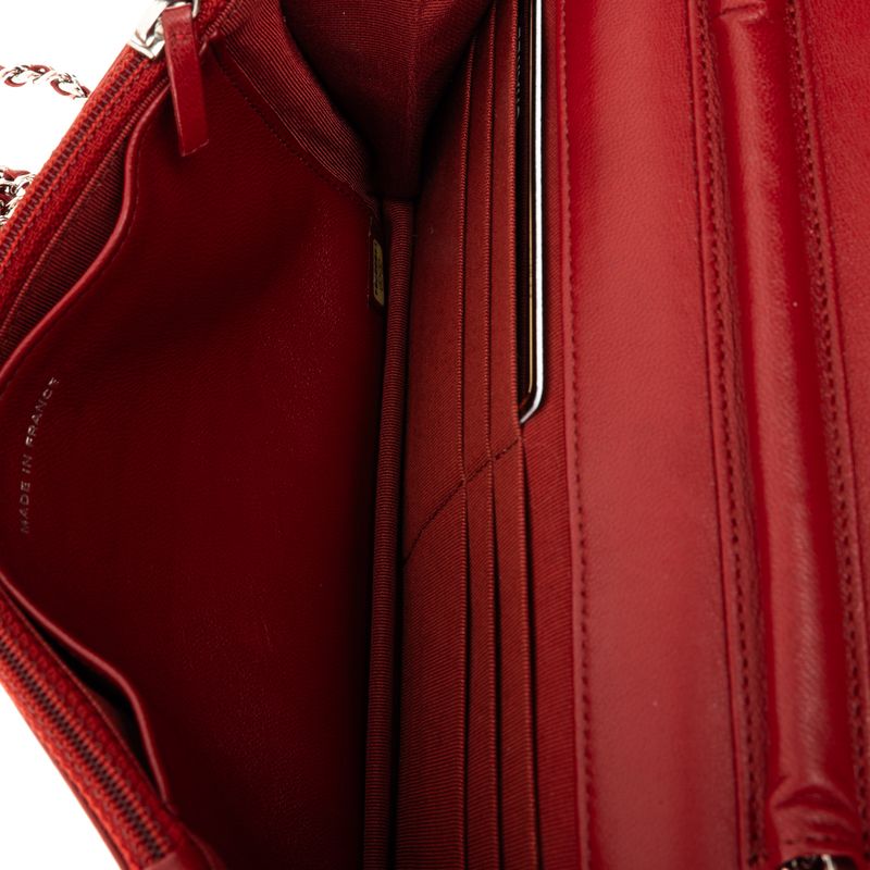 Bolsa-Chanel-WOC-Lambskin-Vermelha