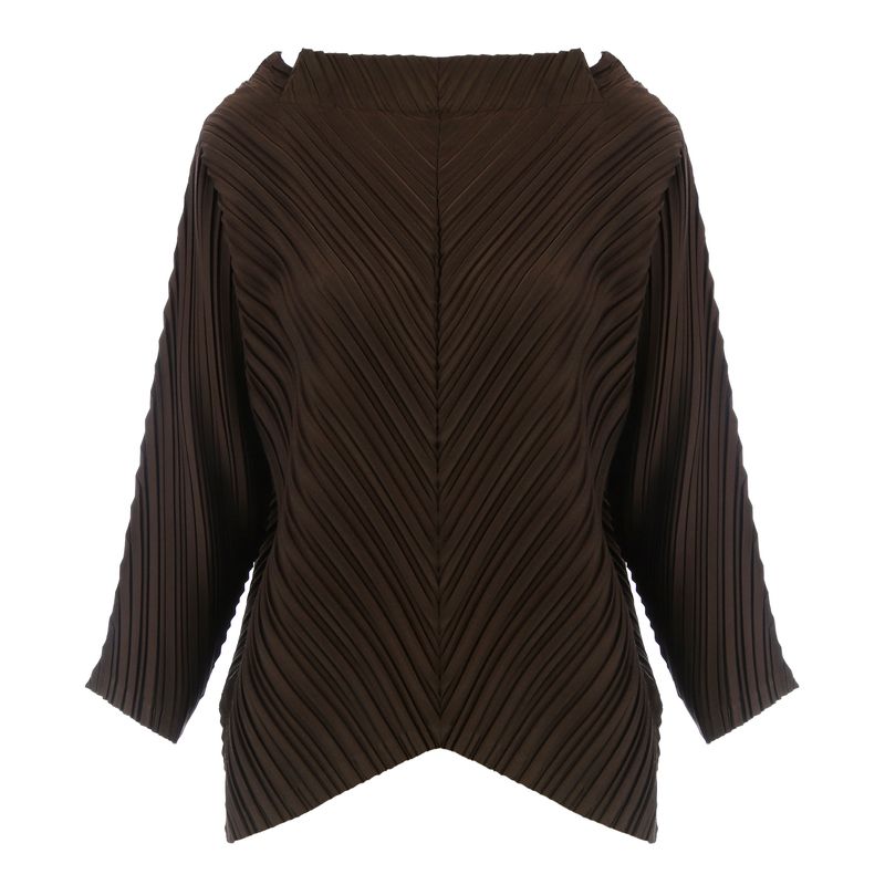 Blusa-Issey-Miyake-Pleats-Please-Marrom