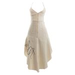 Vestido-Cris-Barros-Bege-com-Bordado-Preto