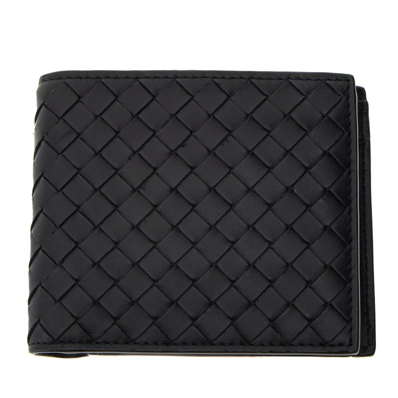 Carteira-Bottega-Veneta-Bifold-Preta