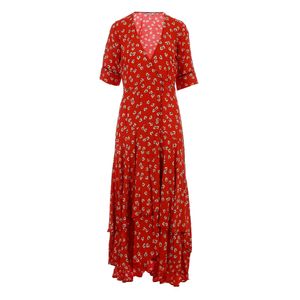 Kimono Ganni Floral Vermelho