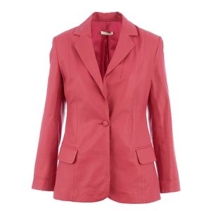 Blazer Carol Bassi Couro Rosa