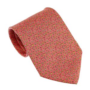 Gravata Salvatore Ferragamo Estampa Flores Rosa
