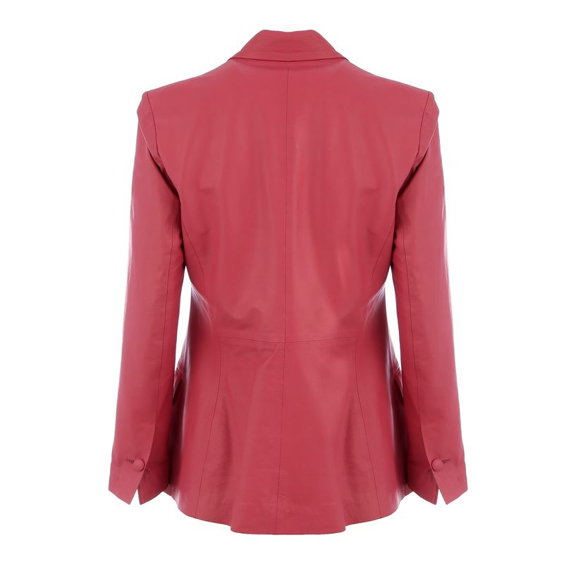 Blazer-Carol-Bassi-Couro-Rosa