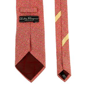 Gravata Salvatore Ferragamo Estampa Flores Rosa