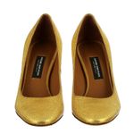 Sapato-Couro-Dourado