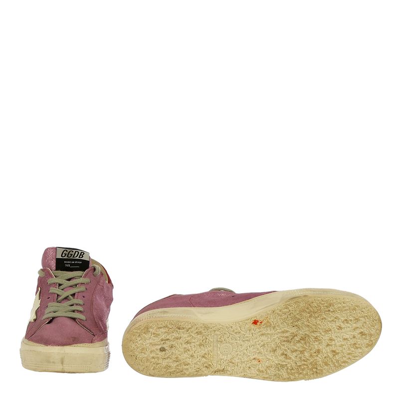 Tenis-Golden-Goose-May-Glitter-Rosa