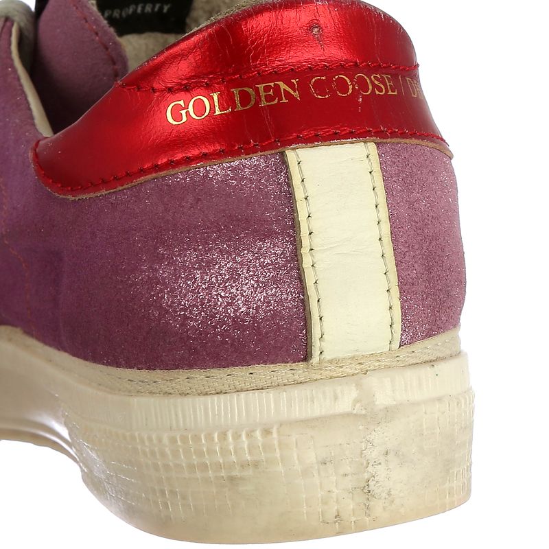 Tenis-Golden-Goose-May-Glitter-Rosa