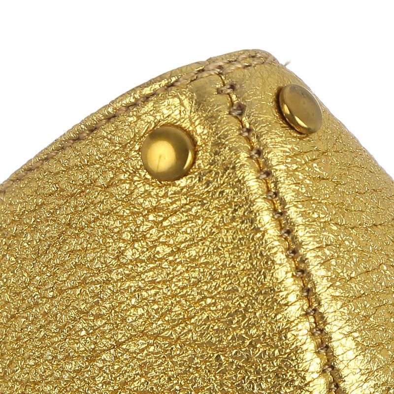 Sapato-Couro-Dourado