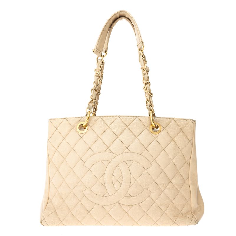 Bolsa-Chanel-Shopper-Caviar-Bege
