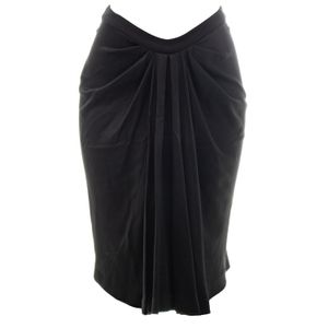 Saia Alberta Ferretti Vintage Seda Preta