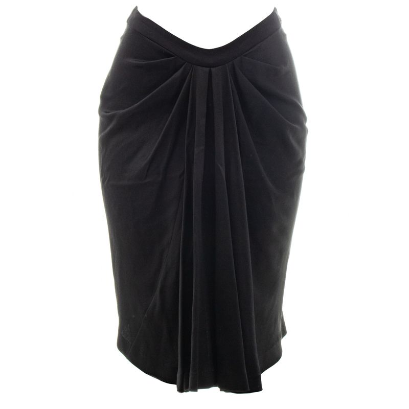 Saia-Alberta-Ferretti-Vintage-Seda-Preta
