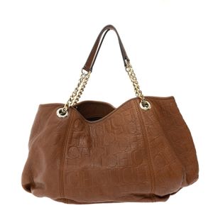 Bolsa Carolina Herrera Couro Caramelo