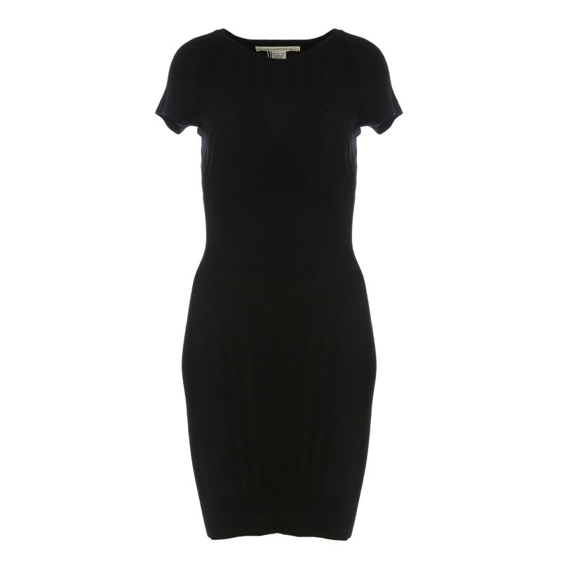 Vestido-Diane-Von-Furstenberg-Trico-Preto