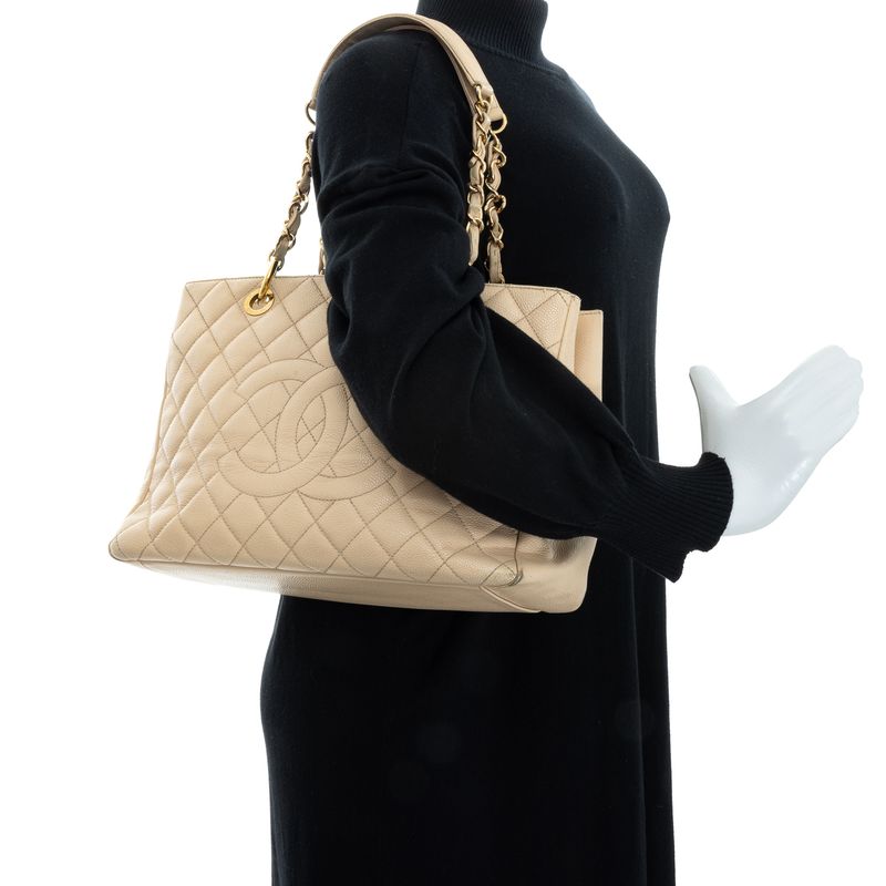 Bolsa-Chanel-Shopper-Caviar-Bege