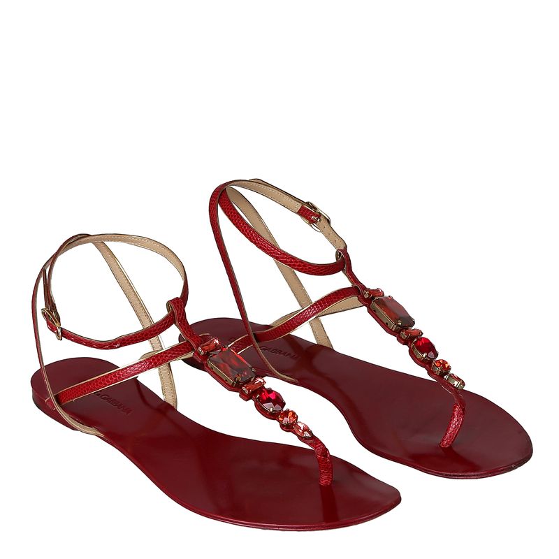 Rasteira-Dolce---Gabbana-Pedras-Vermelha