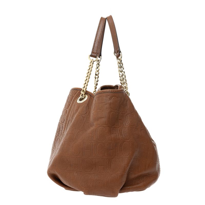 Bolsa-Carolina-Herrera-Couro-Caramelo