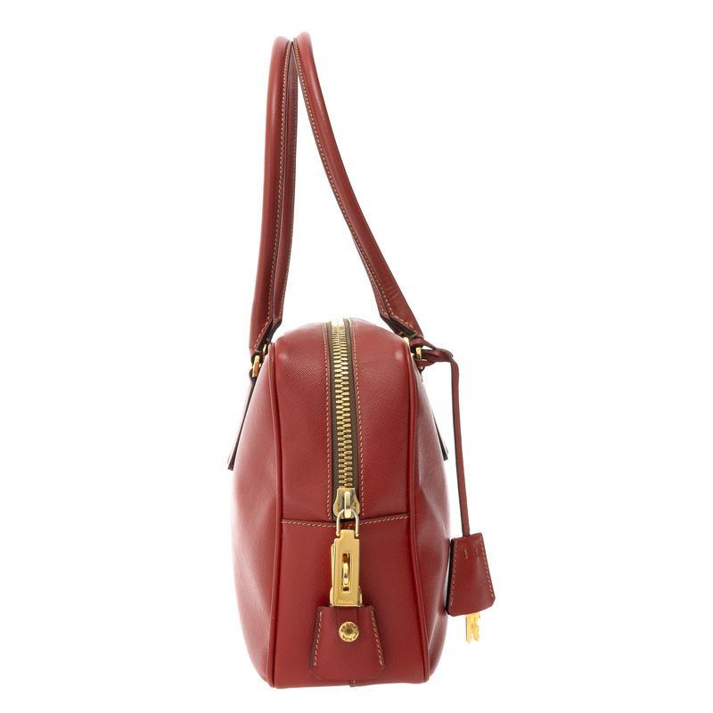 Bolsa-Prada-Bowler-Saffiano-Vermelha