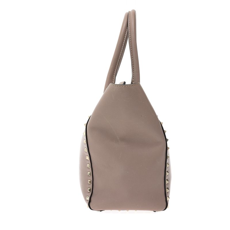 Bolsa-Valentino-Garavani-Rockstud-Tote-Bege