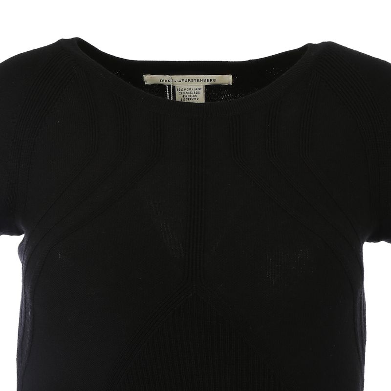 Vestido-Diane-Von-Furstenberg-Trico-Preto
