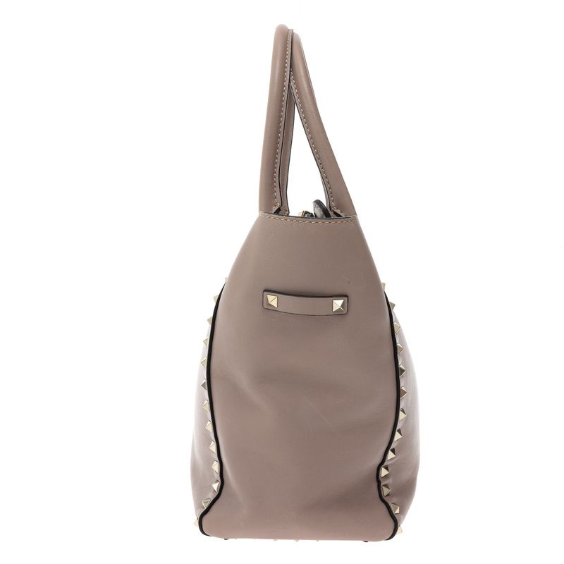 Bolsa-Valentino-Garavani-Rockstud-Tote-Bege