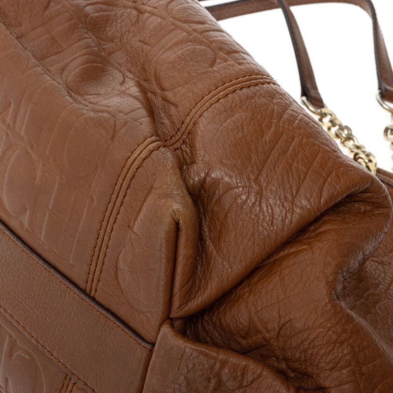 Bolsa-Carolina-Herrera-Couro-Caramelo