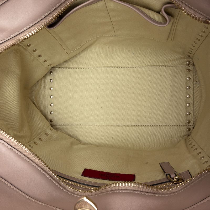 Bolsa-Valentino-Garavani-Rockstud-Tote-Bege