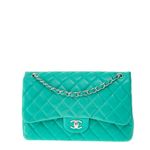 Bolsa-Chanel-Double-Flap-Jumbo-Lambskin-Verde