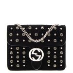Bolsa-Gucci-Dollar-GG-Cristais-Camurca-Preta