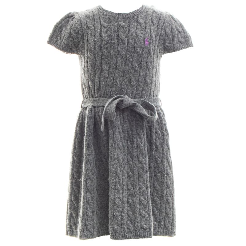 Vestido-Ralph-Lauren-Infantil-Trico-Cinza