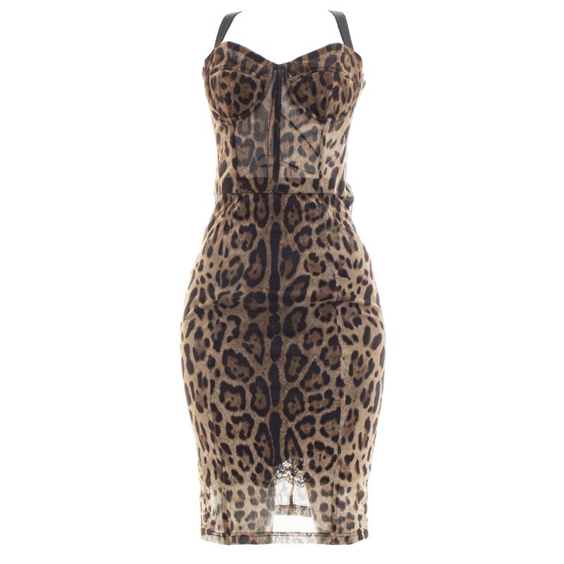 Vestido-Dolce---Gabbana-Slim-Animal-Print