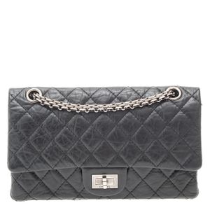 Bolsa Chanel Reissue 225 Double Flap Lambskin Preta