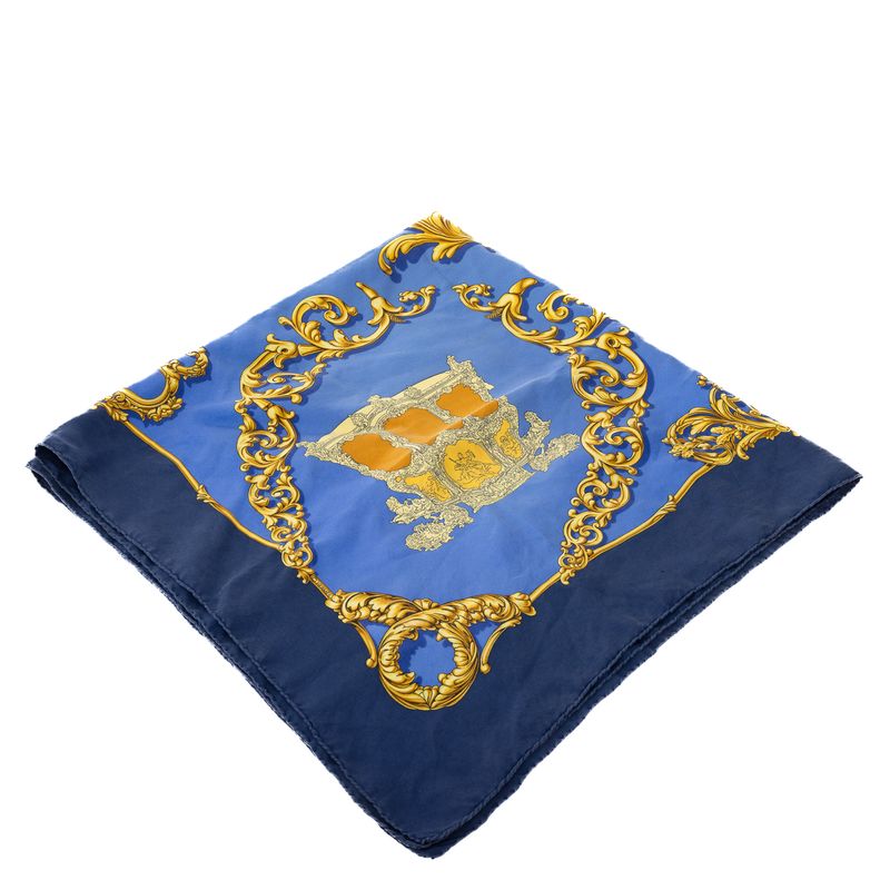 Lenco-Hermes-Seda-Estampado-Azul