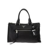 Bolsa-Prada-Ziper-Vitelo-Daino-Preta