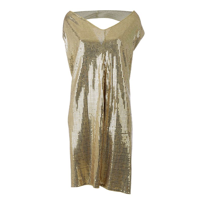 Vestido-Bottega-Veneta-Dourado