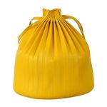 Bolsa-Mansur-Gavriel-Couro-Plissado-Amarelo-