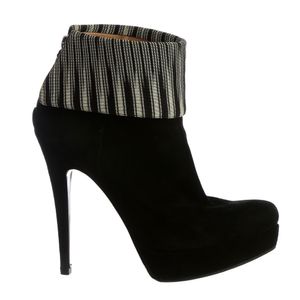 Ankle Boot Missoni Camurça Preta e Branca