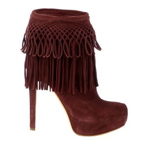Ankle Boot Christian Dior Camurça Roxa