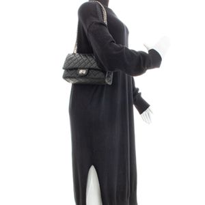 Bolsa Chanel Reissue 225 Double Flap Lambskin Preta
