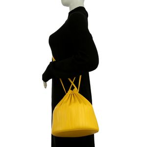 Bolsa Mansur Gavriel Couro Plissado Amarelo