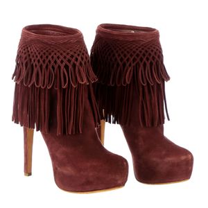 Ankle Boot Christian Dior Camurça Roxa