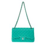 Bolsa-Chanel-Double-Flap-Jumbo-Lambskin-Verde