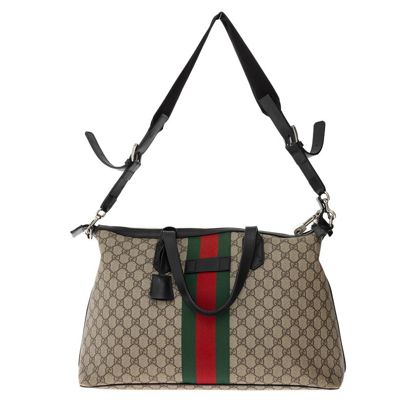 Bolsa-Gucci-Duffle-2Way-GG-Supreme-Canvas