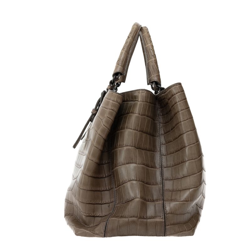 Bolsa-Bottega-Veneta-Roma-Croco-Cinza