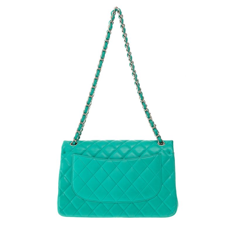 Bolsa-Chanel-Double-Flap-Jumbo-Lambskin-Verde